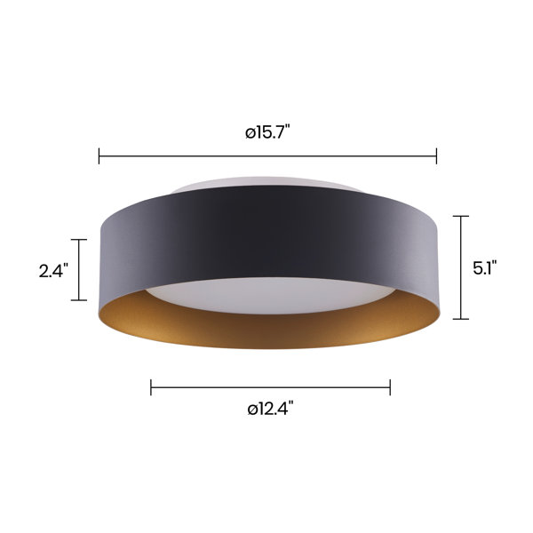 Latitude Run® Davyn 3 Light 16'' Simple Drum Flush Mount & Reviews